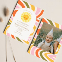 Onze kleine zon zon retro minimale 1e verjaardag