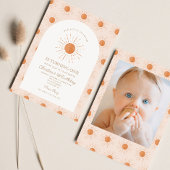 Onze kleine zon zon retro minimale 1e verjaardag kaart