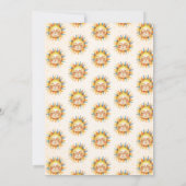 Onze kleine zon, zon uitnodiging (Achterkant)