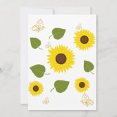 Onze kleine zonnebloem 2e verjaardagsfeestje kaart (Achterkant)