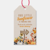 Onze kleine zonnebloem Boerderij Herfst Verjaardag Cadeaulabel (Voorkant)