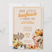 Onze kleine zonnebloem Boerderij Herfst Verjaardag Kaart (Voorkant)