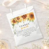 Onze kleine zonnebloem foto verjaardag dank u bedankzakje (Geknipt)