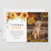 Onze Kleine Zonnebloem Foto Verjaardags Dank Je Ka Kaart (Voorkant)