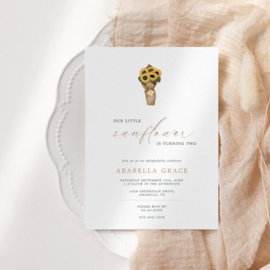 Onze kleine zonnebloem - Rustige herfst Birthday | Kaart