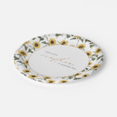 Onze kleine zonnebloem - Rustige herfst Birthday | Papieren Bordje (Gekanteld)