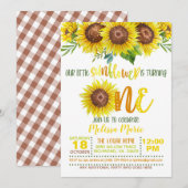 Onze Kleine Zonnebloem verandert ÉÉN Uitnodiging (Voorkant / Achterkant)