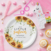 Onze kleine zonnebloem verjaardagsfeestje papieren bordje (Feest)