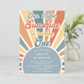 Onze Kleine Zonneschijn 1e Verjaardag Regenboog Pa Kaart (Staand voorkant)