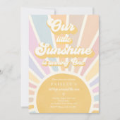 Onze Kleine Zonneschijn 1e Verjaardagsfeest Retro  Kaart (Voorkant)