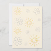 Onze kleine zonneschijn 1ste verjaardag kaart (Achterkant)