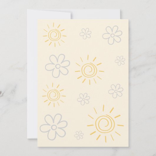 Onze kleine zonneschijn 1ste verjaardag kaart (Achterkant)