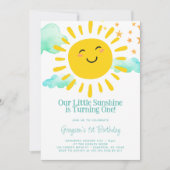 Onze kleine zonneschijn 1ste verjaardag kaart (Voorkant)