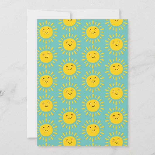 Onze kleine zonneschijn 1ste verjaardag kaart (Achterkant)