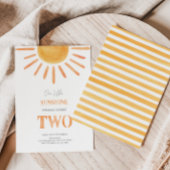 Onze kleine zonneschijn 2e verjaardag uitnodiging