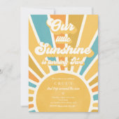 Onze Kleine Zonneschijn 2e Verjaardagsfeest Retro Kaart (Voorkant)