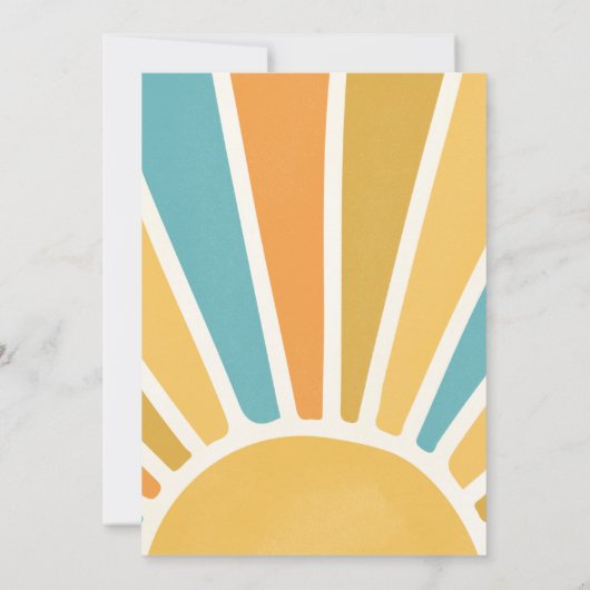 Onze Kleine Zonneschijn 2e Verjaardagsfeest Retro Kaart (Achterkant)