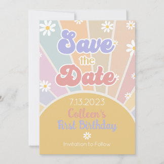 Onze kleine zonneschijn bespaart de datum save the date