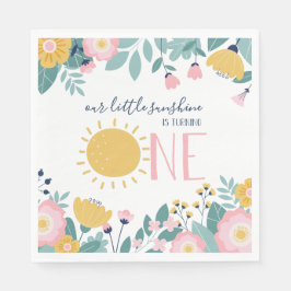 Onze Kleine Zonneschijn Bloemstuk, Roze Streep Ver Servet