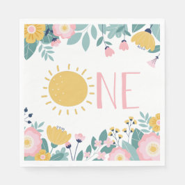 Onze Kleine Zonneschijn Bloemstuk, Roze Streep Ver Servet