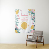 Onze Kleine Zonneschijn Boho Bloem ONE Wandkleed (In situ)