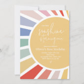 Onze kleine zonneschijn Boho regenboog 1e verjaard Kaart (Voorkant)