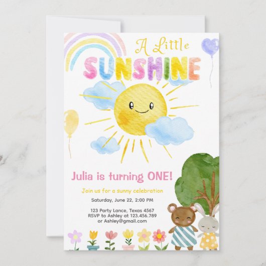 Onze kleine zonneschijn Boho regenboog eerste verj Kaart (Voorkant)