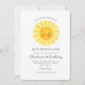 Onze kleine zonneschijn die één zon 1e verjaardag kaart (Voorkant)