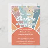 Onze kleine zonneschijn draait een eerste verjaard kaart (Voorkant)