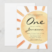 Onze kleine zonneschijn eerste verjaardag kaart (Voorkant / Achterkant)