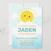 Onze kleine zonneschijn | eerste verjaardag kaart (Voorkant)