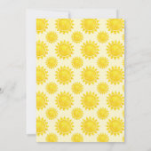 Onze kleine zonneschijn eerste verjaardag uitnodig kaart (Achterkant)