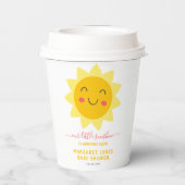 Onze kleine zonneschijn geel Baby shower papier cu Papieren Bekers (Achterkant)