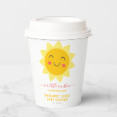 Onze kleine zonneschijn geel Baby shower papier cu Papieren Bekers (Voorkant)