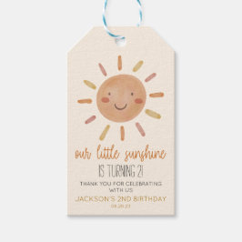 Onze Kleine Zonneschijn Gele Zon Verjaardagsfeestj Cadeaulabel