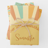 Onze kleine zonneschijn grote zon met roggen verja inpakpapier vel (In situ)