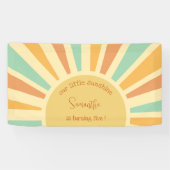 Onze kleine zonneschijn grote zon met roggen verja spandoek (Horizontaal)