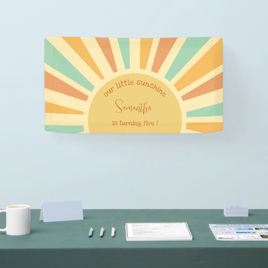 Onze kleine zonneschijn grote zon met roggen verja spandoek (Beurs)