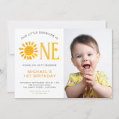 Onze kleine zonneschijn is een 1e verjaardag foto kaart (Voorkant)