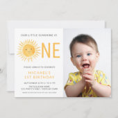 Onze kleine zonneschijn is een 1e verjaardag jonge kaart (Voorkant)
