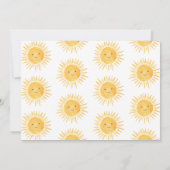 Onze kleine zonneschijn is een 1e verjaardag jonge kaart (Achterkant)