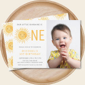 Onze kleine zonneschijn is een 1e verjaardag jonge kaart