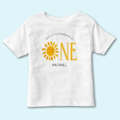Onze kleine zonneschijn is één 1e verjaardag kinder shirts