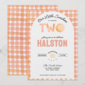 Onze Kleine Zonneschijn is Twee | Boho verjaardags Kaart (Voorkant / Achterkant)