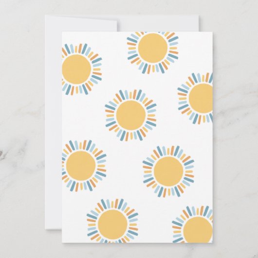 Onze kleine zonneschijn jongen 1e verjaardag kaart (Achterkant)