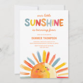 Onze kleine zonneschijn kinderen verjaardagsfeestj kaart (Voorkant)