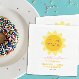 Onze kleine zonneschijn lachende zon Baby shower p Servet