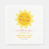 Onze kleine zonneschijn lachende zon Baby shower p Servet (Voorkant)