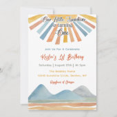 Onze Kleine Zonneschijn Regenboog 1e Verjaardagsfe Kaart (Voorkant)