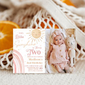 Onze kleine zonneschijn regenboog 2e verjaardag fo kaart